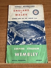 ENGLAND V WALES SCHOOLS