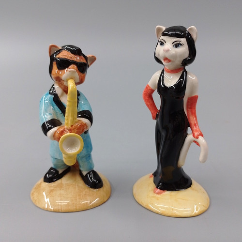 Beswick cat band - figurines, x2