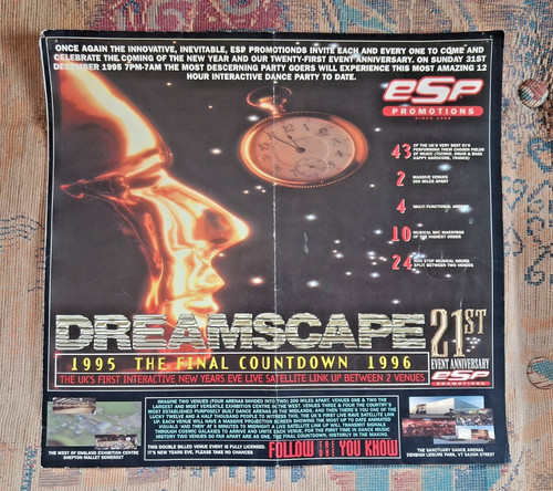 Dreamscape rave flyer 1995 - flyer,