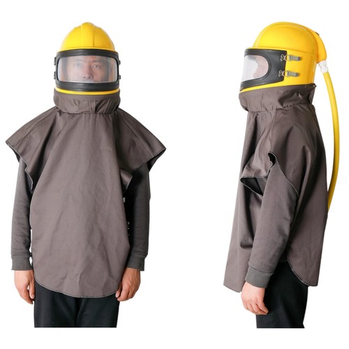 Air feed sandblast helmet - air,