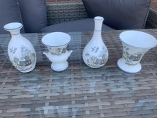 Wedge wood Chinese Legend 4 X Small Vases