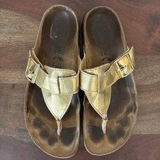 Birkenstock Betula Women’s Gold Leather Sandals L10 M8