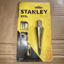 New Stanley 225g Plumb Bob Plumbob Brass Countersink c/w Spare Tip 225 Grams