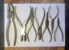 7× Vintage Flat Nose Pliers Wilkinsons Grant Elliot Lucas Jewellery Sheet Metal
