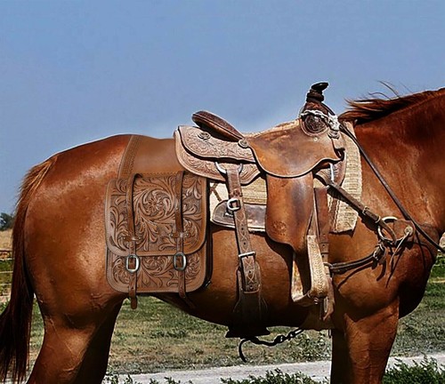 Leather western handmade - western,