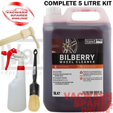 VALETPRO BILBERRY WHEEL CLEANER 5 LITRE / ACID FREE / ALL WHEELS / COMPLETE KIT 