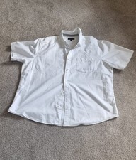 Mens Short Sleeve White Cotton Shirt By Lincoln