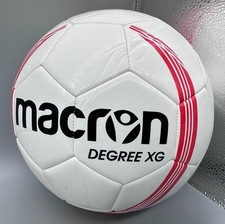 MACRON Football Degree XG Official Size 5 & Adaptor PVC Free White Black & Red