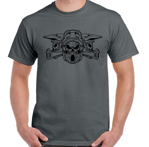 Motocross shirt helmet - motocross, t-shirt