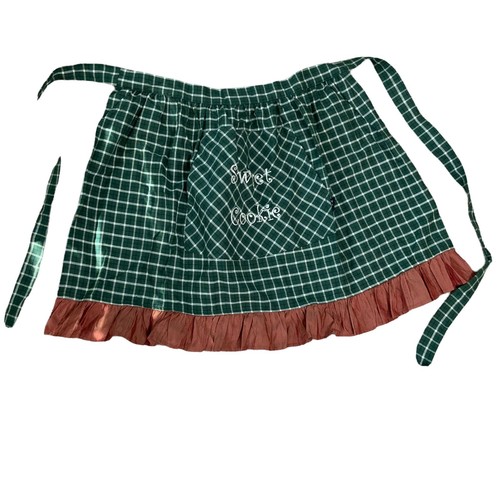 Apron cotton plaid - waist, tie