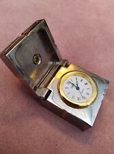 quite rare Vintage Miniature Clock 1996 Flip Top Present Box Shape fully Working