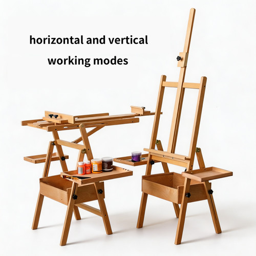 Wooden artist easel - wooden, large