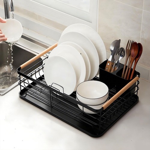Black kitchen counter - counter, dish