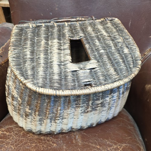 Antique fine wicker fishing - fine,
