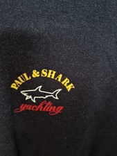 Paul & Shark ' Embroidered ' Jumper - Mens Large - Navy Blue 