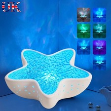 Starfish Ocean Projection Lamp Romantic Water Ripple Night Light, 7 Colors Decor