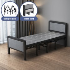 3FT Single Folding Guest Bed Portable Foldable Bedroom Sleeper Space Saving