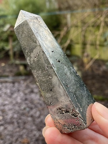 Iron pyrite wand point - wand, tower