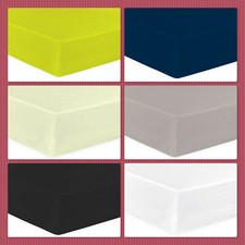 Fitted Sheets TC200 Egyptian Cotton 40cm Extra Deep Elastic Corners UK All Sizes