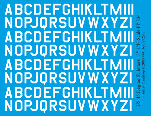 Usa deg letters 18 - , inch