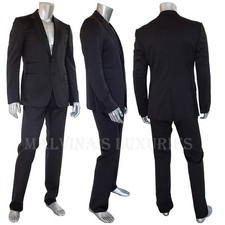 GUCCI SUIT CLASSIC MENS JACKET PANTS WOOL SIGNORIA LOGO LINING sz 50 / L LARGE