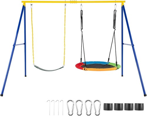 Costway kids double swing - kids,