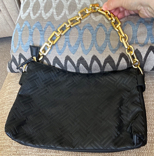 Primark black embossed faux - embossed,