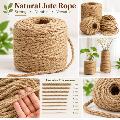 Natural jute hessian rope cord - rope,