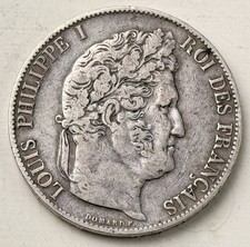 5 Francs 1845 BB France Louis