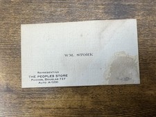 Early 1900s Wm. Stork Business