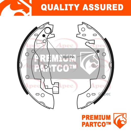 Premium rear brake shoes set - rear,