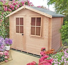 Log cabin garden - garden, wooden