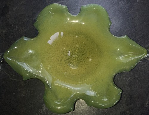 Vintage art glass - glass, yellow