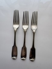 3 Antique Silver Forks The