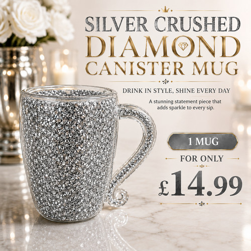 Pink silver crushed diamond - &,