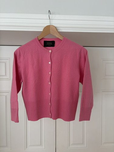 Peal cashmere cardigan pink - cashmere,