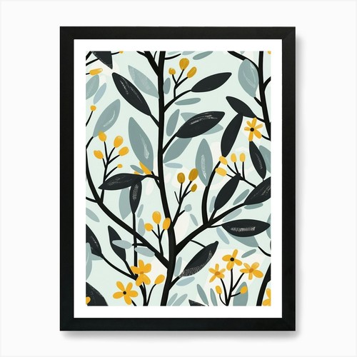 Ebony tree flat illustration - ebony,