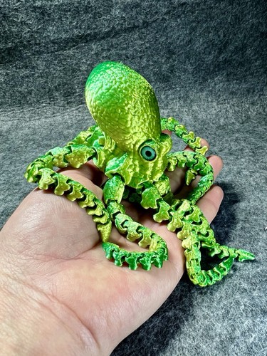 Articulated green octopus - articulated,