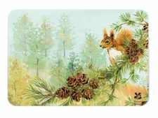NT Red Squirrel Tuftop Worktop Saver Glass Board Medium 30cmx40cm 