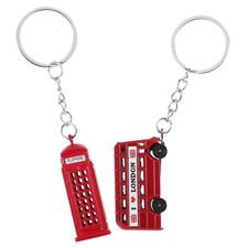  2 Pcs Vintage Style Keychain