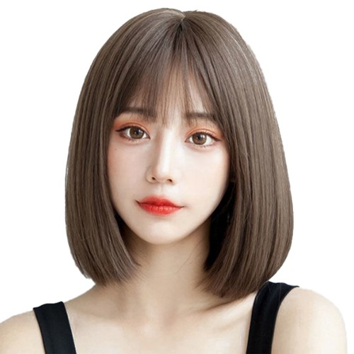 Deep brown short bob - short, wig