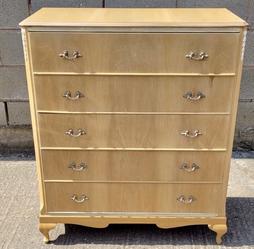 Large bleached walnut chest - chest, of