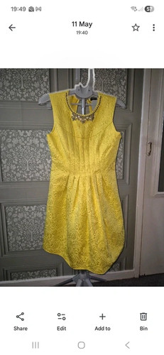 Oasis yellow embellished - yellow, shift