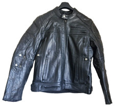 JOHN DOE Technical XTM Premium Leather Motorcycle Black Jacket with Liner XL