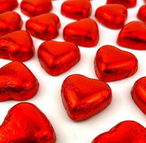 Chocolate hearts foil - chocolate,