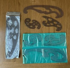 Vintage Linex Stencils Template French Curves Architect Technical Uno Helix