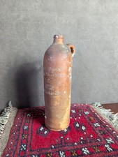 Antique Stone Ware Bottle Salt Glaze Stoneware Rustic Farmhouse Decor Vase Jug