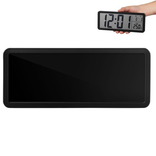 Black digital wall clock - wall, with
