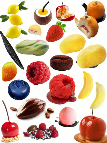 Silicone fruit cake mold - mold, 3d