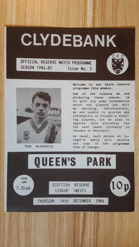 Clydebank reserves queens - clydebank, v